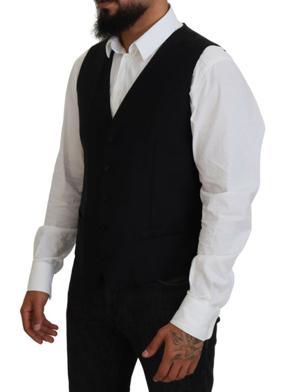 Dolce &amp; Gabbana Elegante chaleco formal de un solo pecho