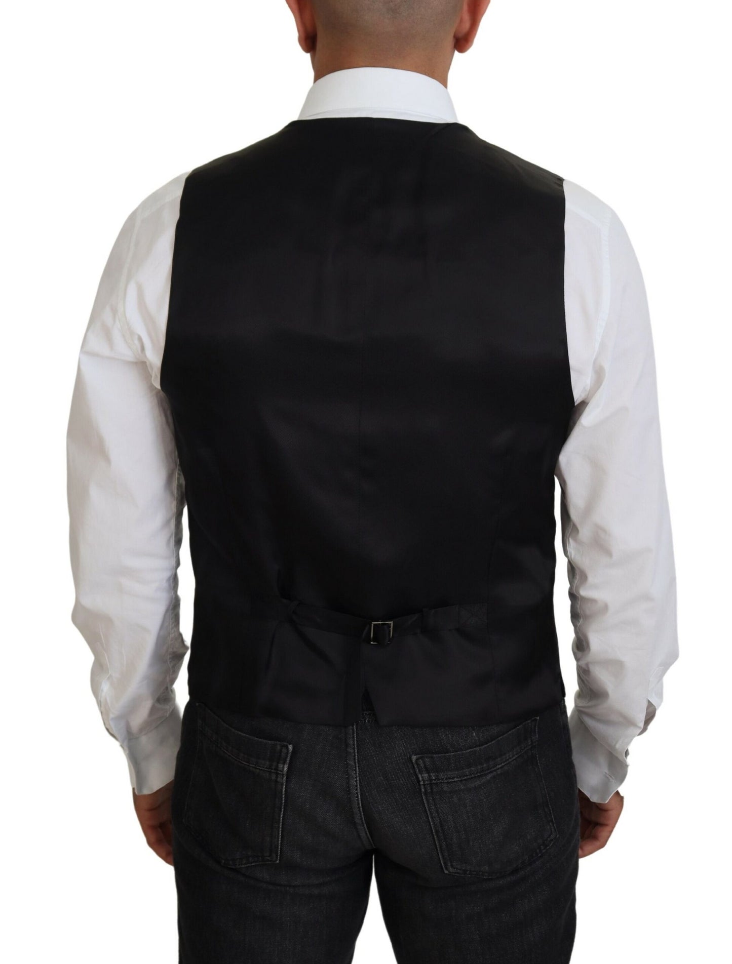Dolce &amp; Gabbana Elegante chaleco formal de un solo pecho