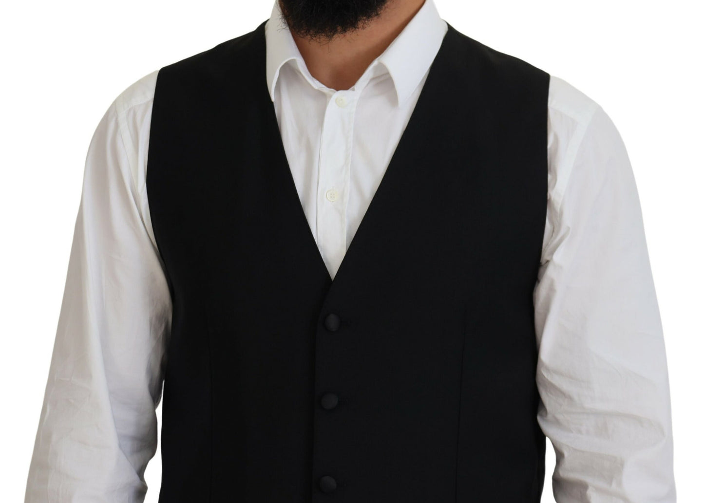 Dolce &amp; Gabbana Elegante chaleco formal de un solo pecho