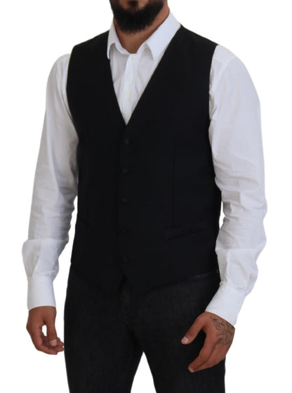 Dolce &amp; Gabbana Elegante chaleco formal de un solo pecho