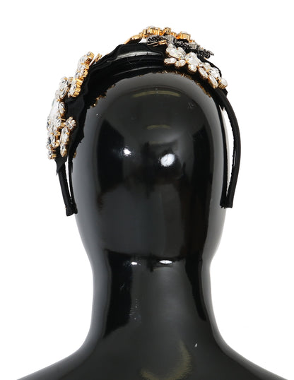 Dolce &amp; Gabbana Diadema Elegante Con Cristales Negros