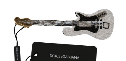 Dolce &amp; Gabbana Broche de guitarra con lentejuelas doradas