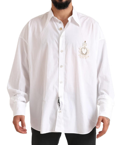 Dolce &amp; Gabbana Elegante Camisa Formal De Algodón Blanco