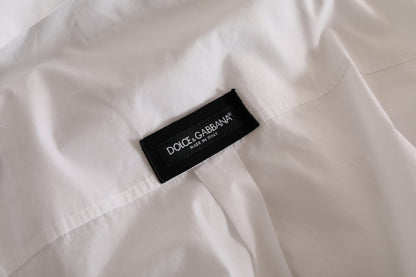 Dolce &amp; Gabbana Elegante Camisa Formal De Algodón Blanco