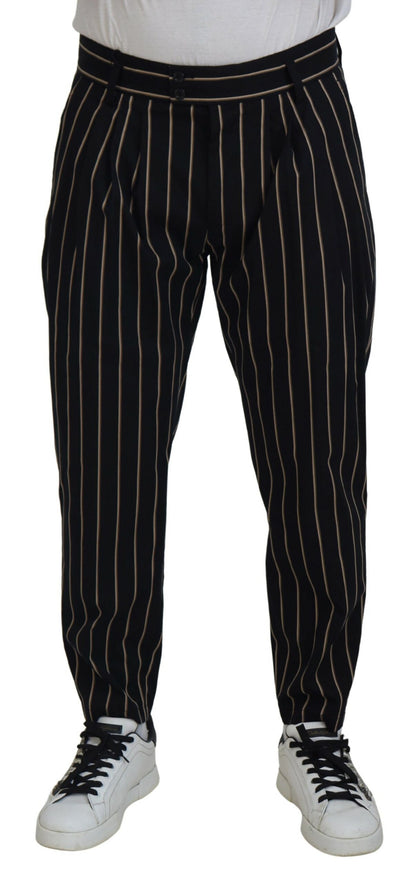 Dolce &amp; Gabbana Pantalones cónicos chinos elegantes a rayas