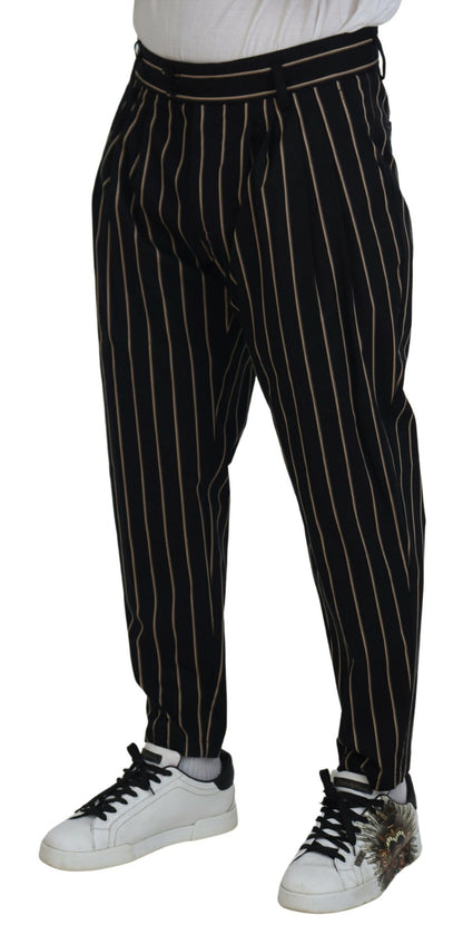 Dolce &amp; Gabbana Pantalones cónicos chinos elegantes a rayas