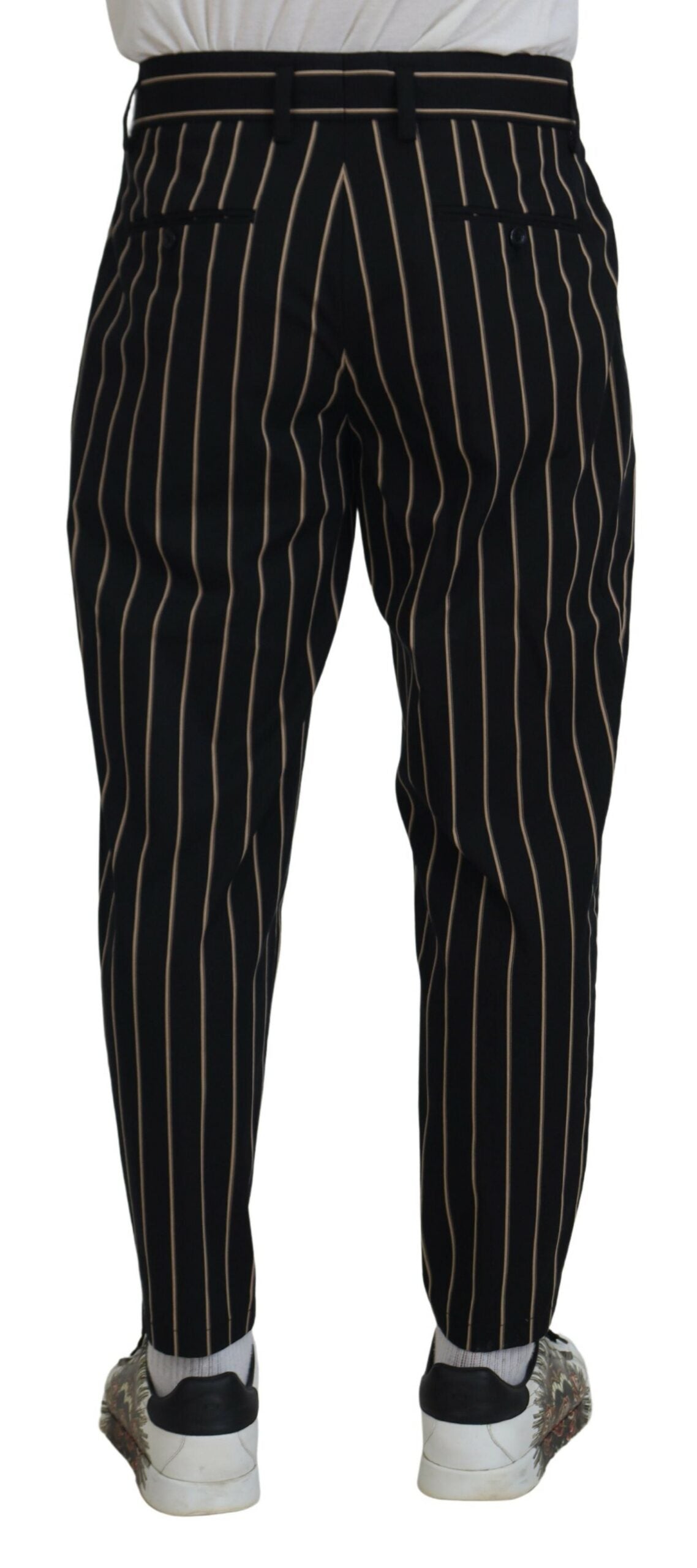Dolce &amp; Gabbana Pantalones cónicos chinos elegantes a rayas