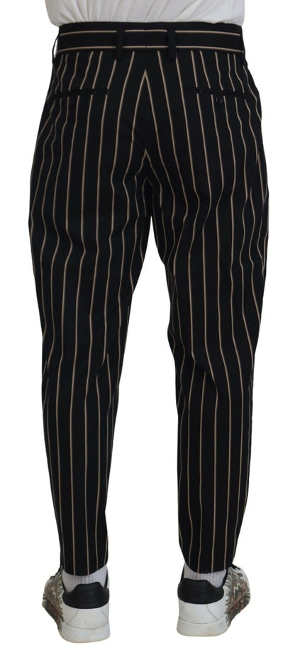 Dolce &amp; Gabbana Pantalones cónicos chinos elegantes a rayas
