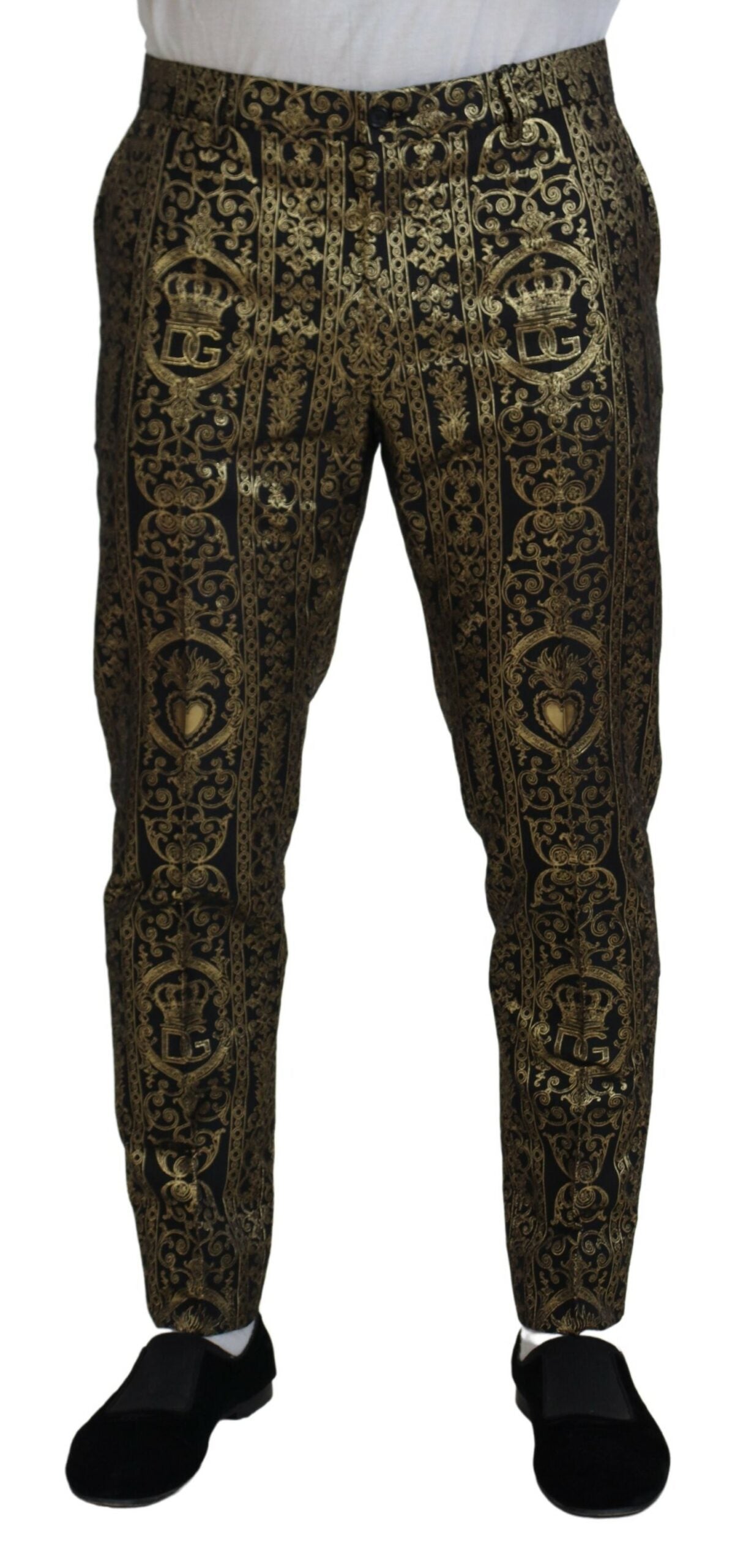 Dolce &amp; Gabbana Elegant Jacquard Evening Pants