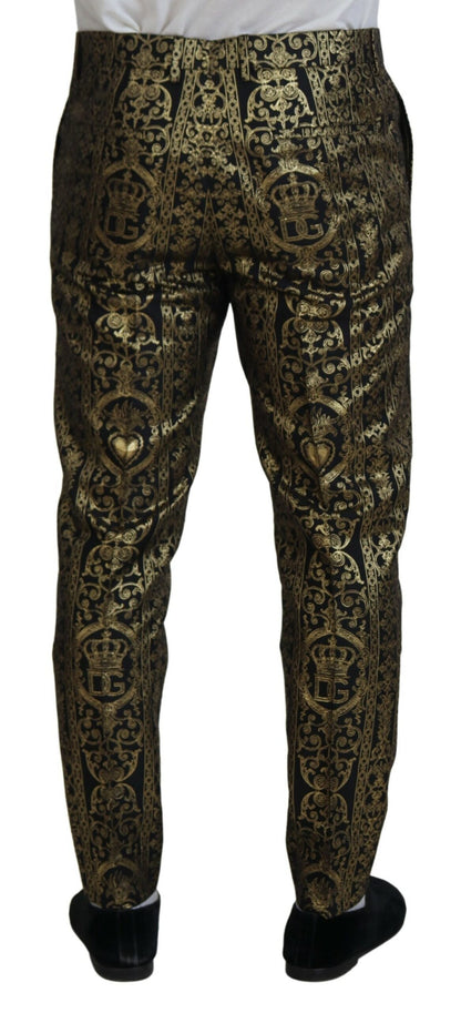 Dolce &amp; Gabbana Elegant Jacquard Evening Pants