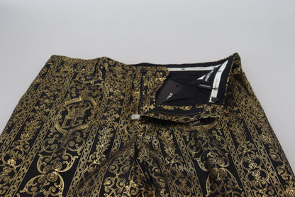 Dolce &amp; Gabbana Elegant Jacquard Evening Pants