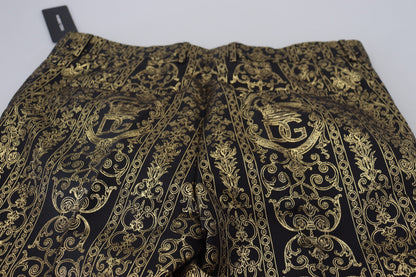 Dolce &amp; Gabbana Elegant Jacquard Evening Pants