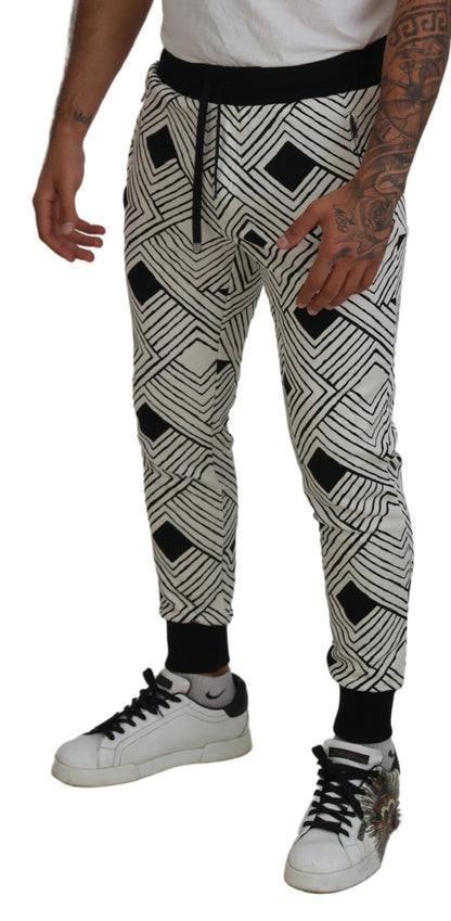 Dolce &amp; Gabbana Elegant Monochrome Sport Sweatpants