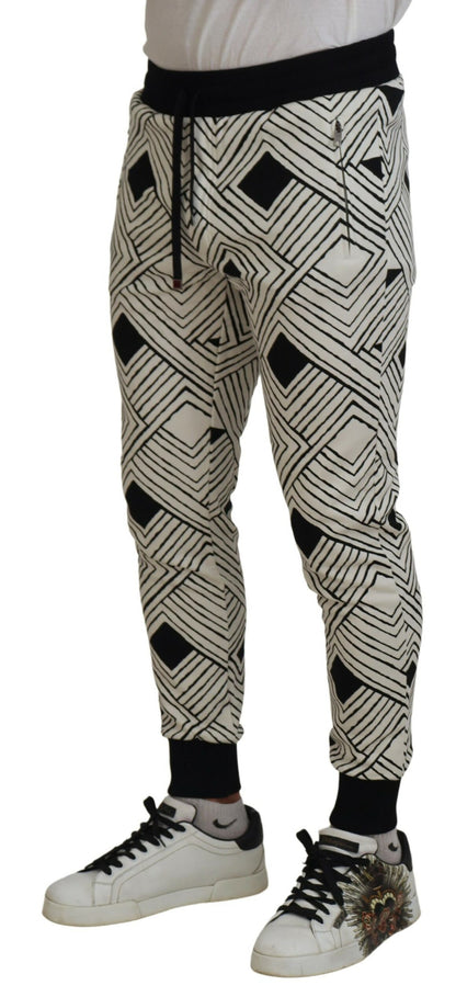 Dolce &amp; Gabbana Elegant Monochrome Sport Sweatpants