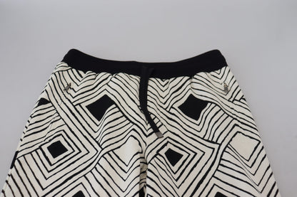 Dolce &amp; Gabbana Elegant Monochrome Sport Sweatpants