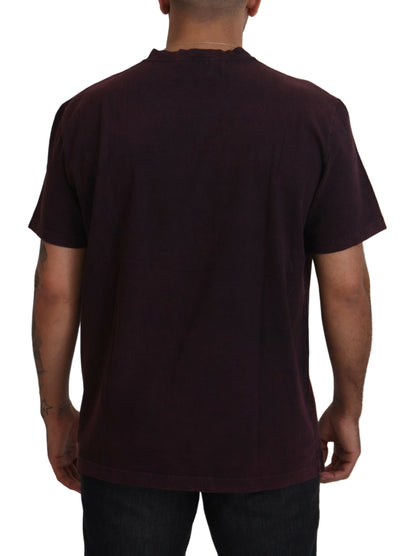 Dolce &amp; Gabbana Elegant Burgundy Crewneck Tee
