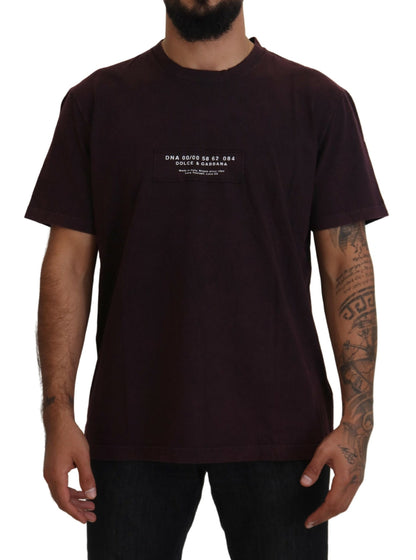 Dolce &amp; Gabbana Elegant Burgundy Crewneck Tee