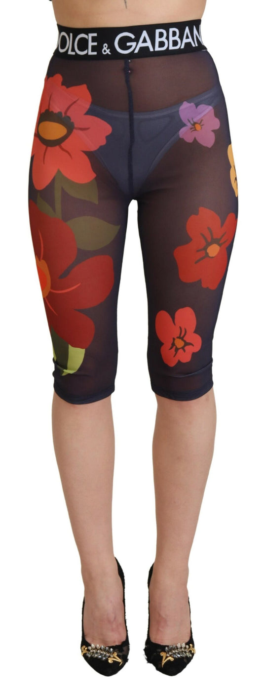 Dolce &amp; Gabbana Leggings elegantes de cintura alta con estampado floral