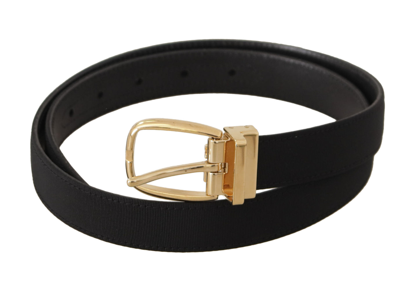 Dolce &amp; Gabbana Elegant Black Leather Belt