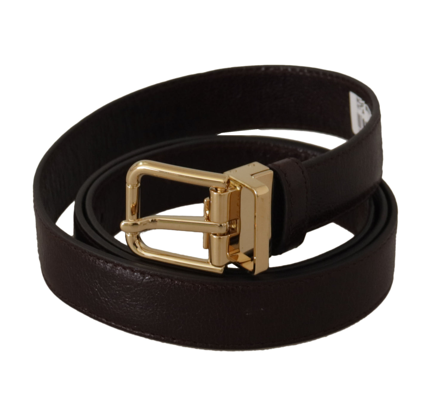 Dolce &amp; Gabbana Elegant Leather Belt with Metal Buckle