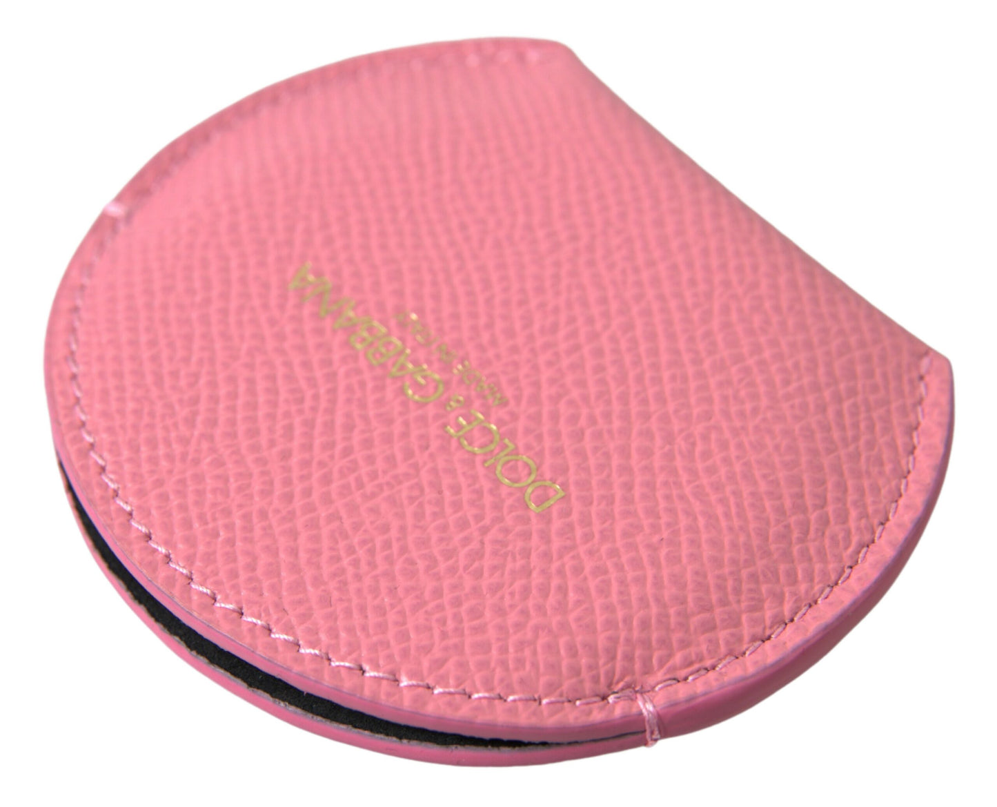 Dolce &amp; Gabbana Elegante soporte para espejo de cuero rosa