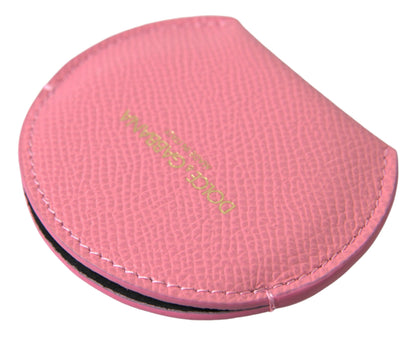 Dolce &amp; Gabbana Elegante soporte para espejo de cuero rosa