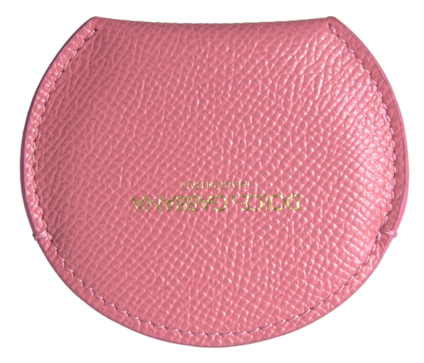 Dolce &amp; Gabbana Elegante soporte para espejo de cuero rosa