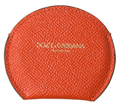 Dolce &amp; Gabbana Elegante soporte para espejo de piel de becerro naranja