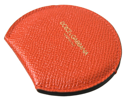 Dolce &amp; Gabbana Elegante soporte para espejo de piel de becerro naranja
