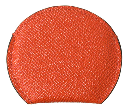 Dolce &amp; Gabbana Elegante soporte para espejo de piel de becerro naranja