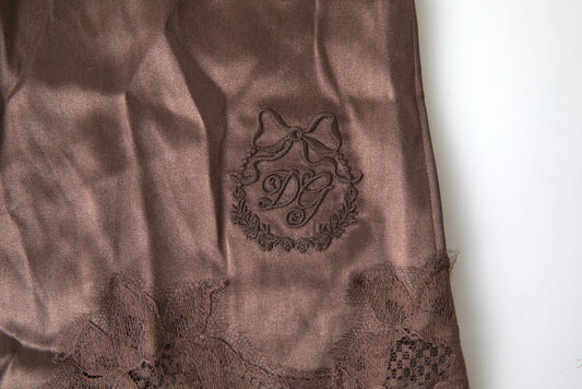 Haut caraco en soie mélangée Dolce &amp; Gabbana marron