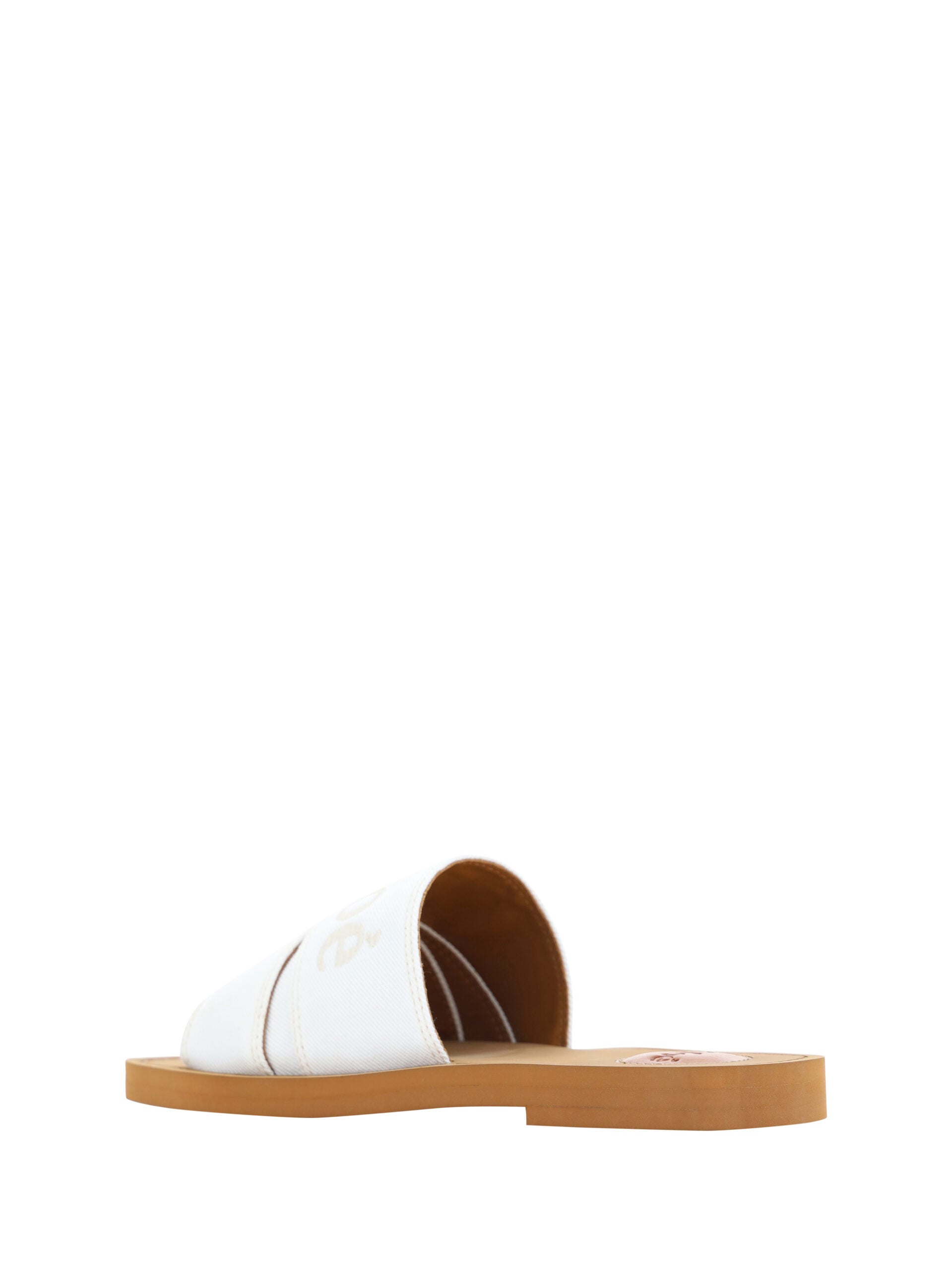 Chloé Elegant White Cotton Slide Sandals – EU37/US7 par Chloé | Disponible sur Sandy Store ByNet