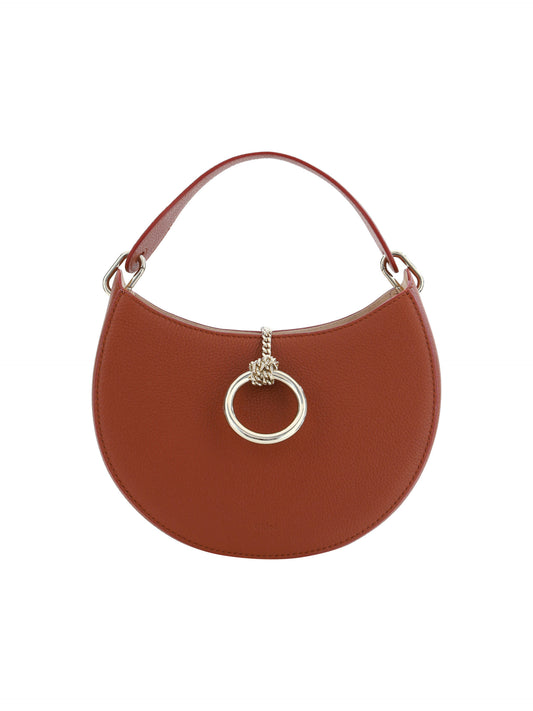 Petit sac à bandoulière en cuir Arlène marron sépia Chloé