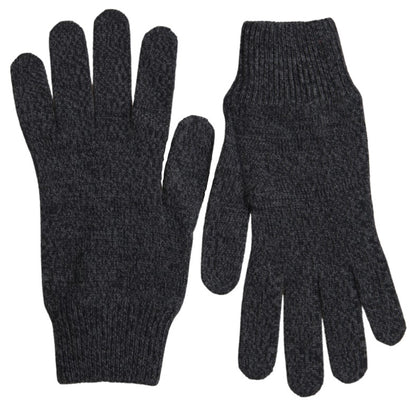 Dolce &amp; Gabbana Elegantes guantes de invierno de lana virgen en gris