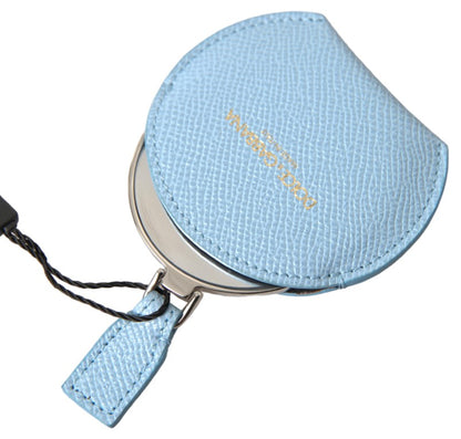 Dolce &amp; Gabbana Elegante soporte para espejo de cuero en azul claro