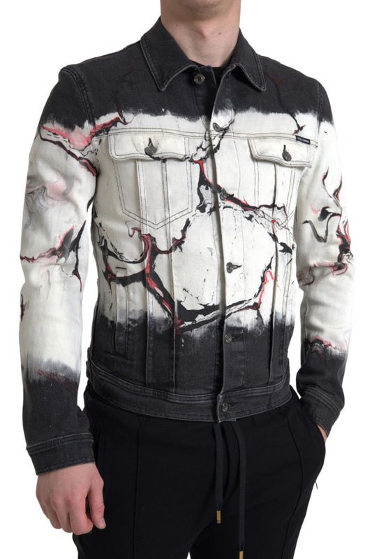 Dolce &amp; Gabbana Chaqueta vaquera elástica de algodón multicolor