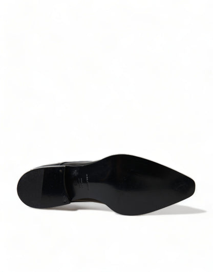Dolce &amp; Gabbana Élégantes ballerines en cuir noir
