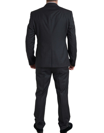 Dolce &amp; Gabbana Elegante traje negro de dos piezas de corte slim