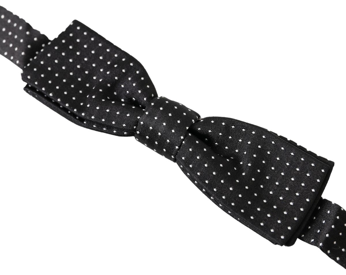 Dolce &amp; Gabbana Elegante Pajarita De Seda Negra
