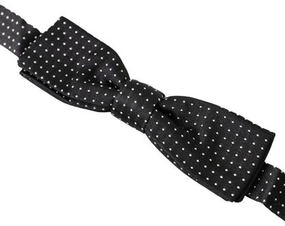Dolce &amp; Gabbana Elegante Pajarita De Seda Negra