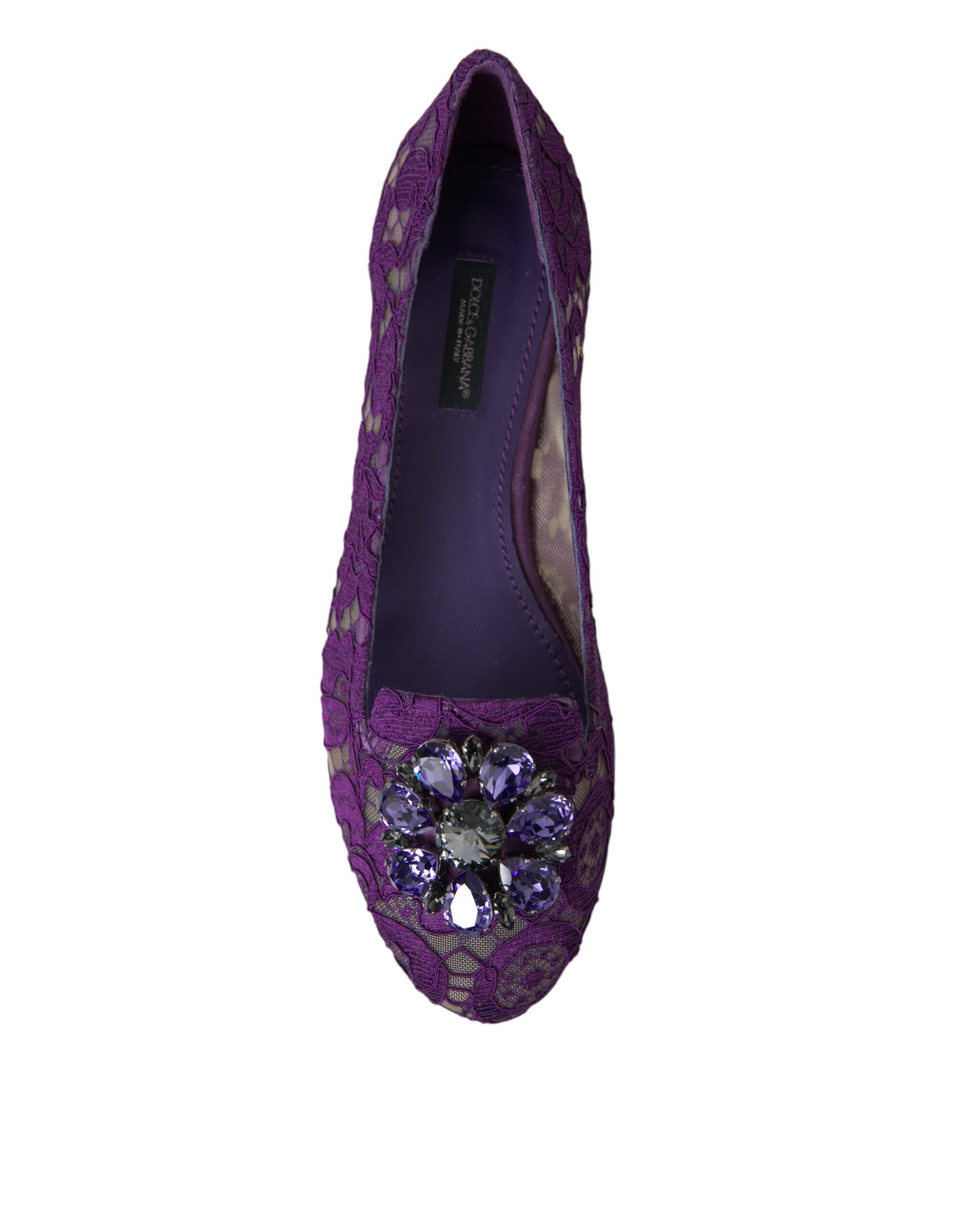 Dolce &amp; Gabbana Zapatos planos Vally elegantes con encaje floral