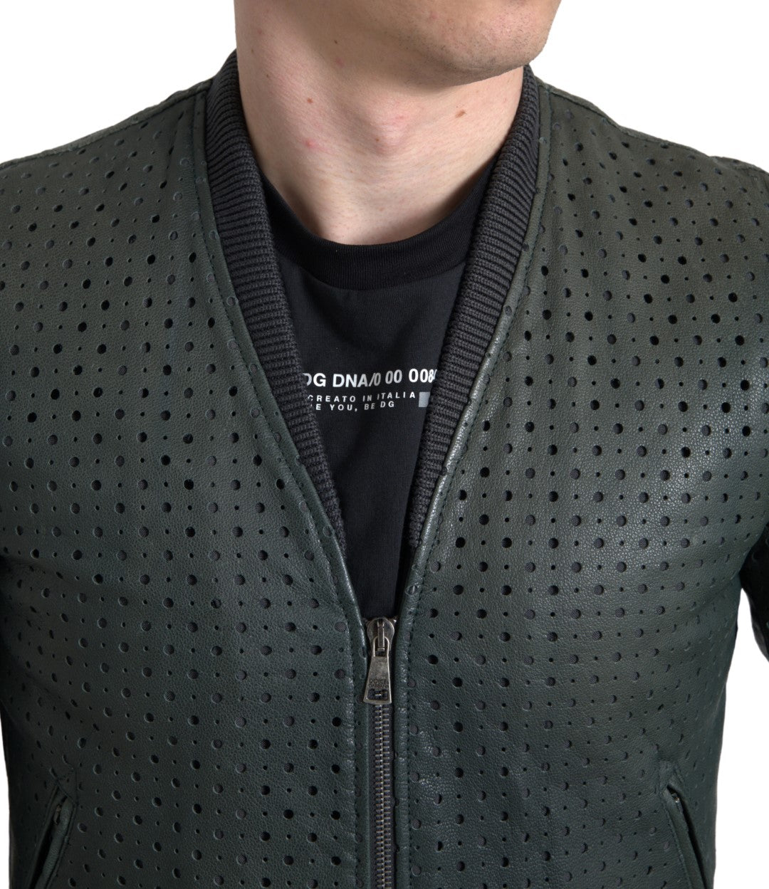 Dolce &amp; Gabbana Cazadora bomber de piel de cabra verde esmeralda