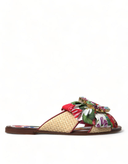 Dolce &amp; Gabbana Exquisitas sandalias planas con estampado floral