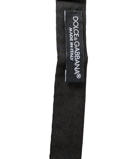 Dolce &amp; Gabbana Elegante pajarita de seda fantasía marrón