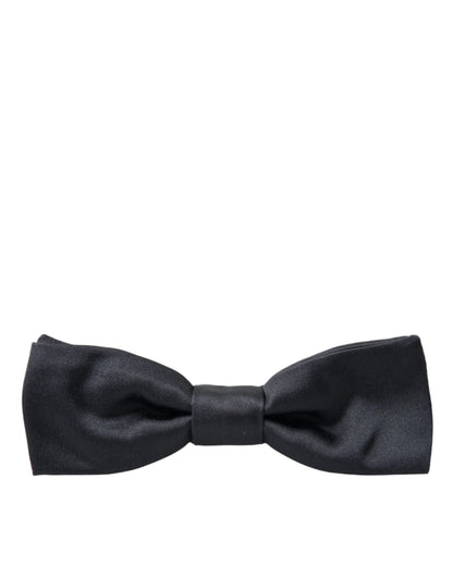 Dolce &amp; Gabbana Elegante Pajarita De Seda Gris Antracita