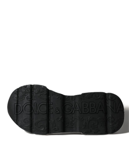 Dolce &amp; Gabbana Zapatillas elegantes de cuero Daymaster en blanco y negro