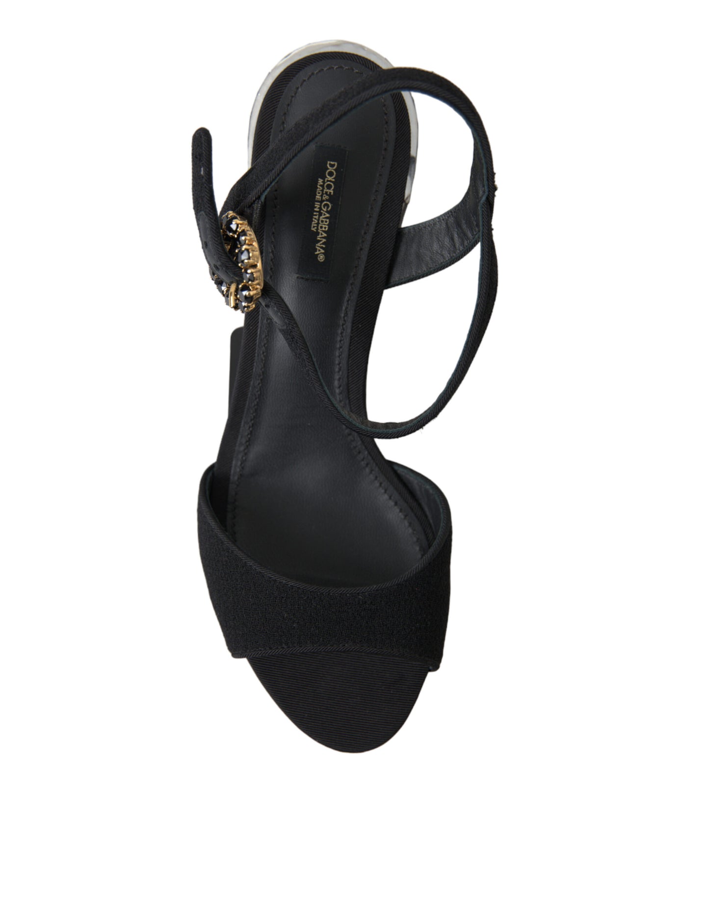 Dolce &amp; Gabbana Elegantes sandalias con tira al tobillo y tacones de espejo