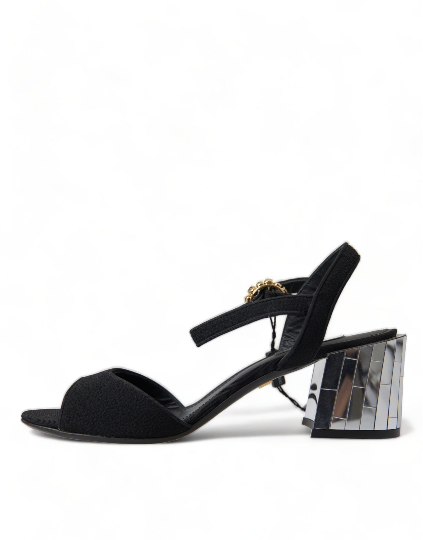 Dolce &amp; Gabbana Elegantes sandalias con tira al tobillo y tacones de espejo