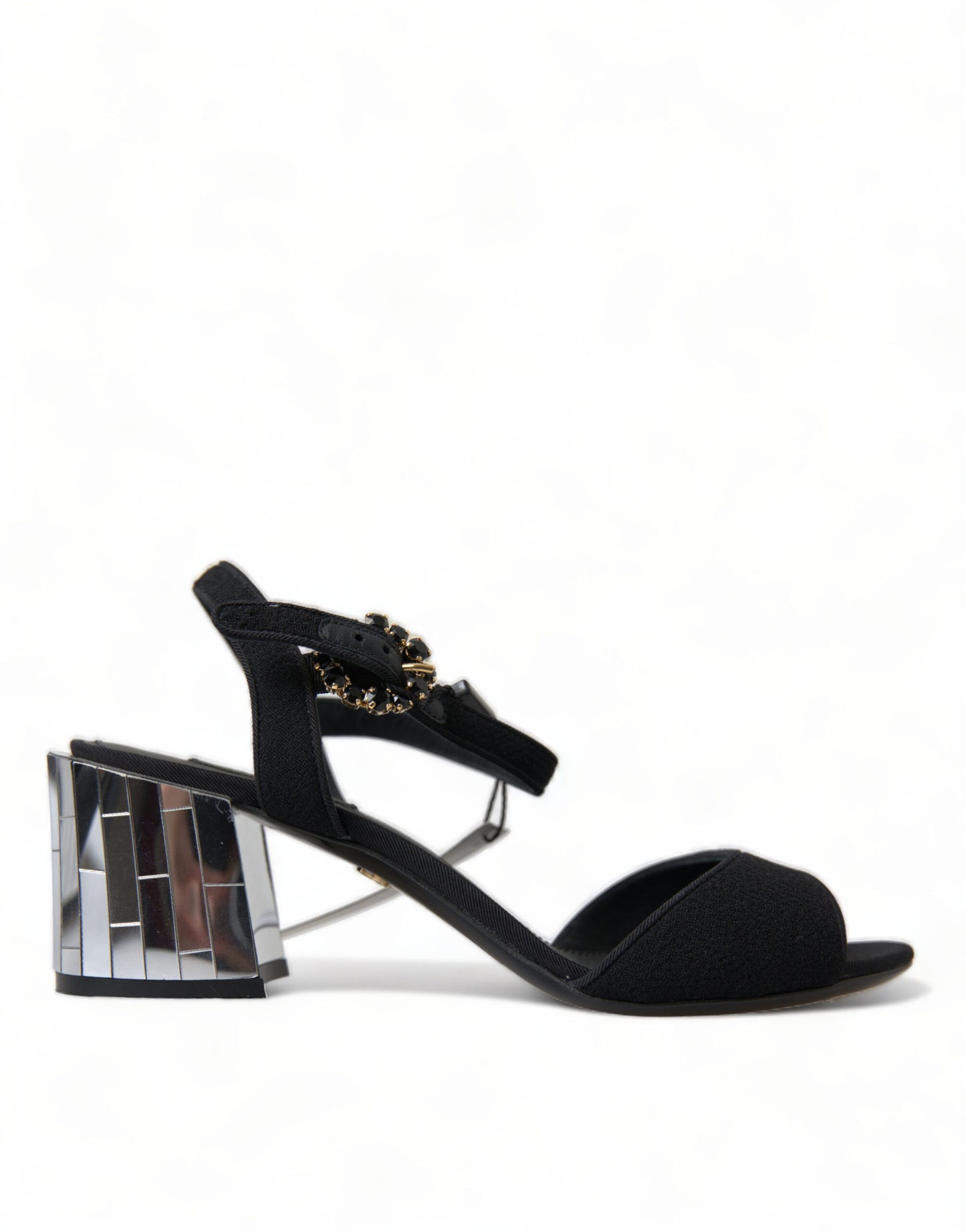 Dolce &amp; Gabbana Elegantes sandalias con tira al tobillo y tacones de espejo