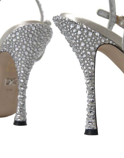 Dolce &amp; Gabbana Sandalias elegantes con tacones adornados con cristales
